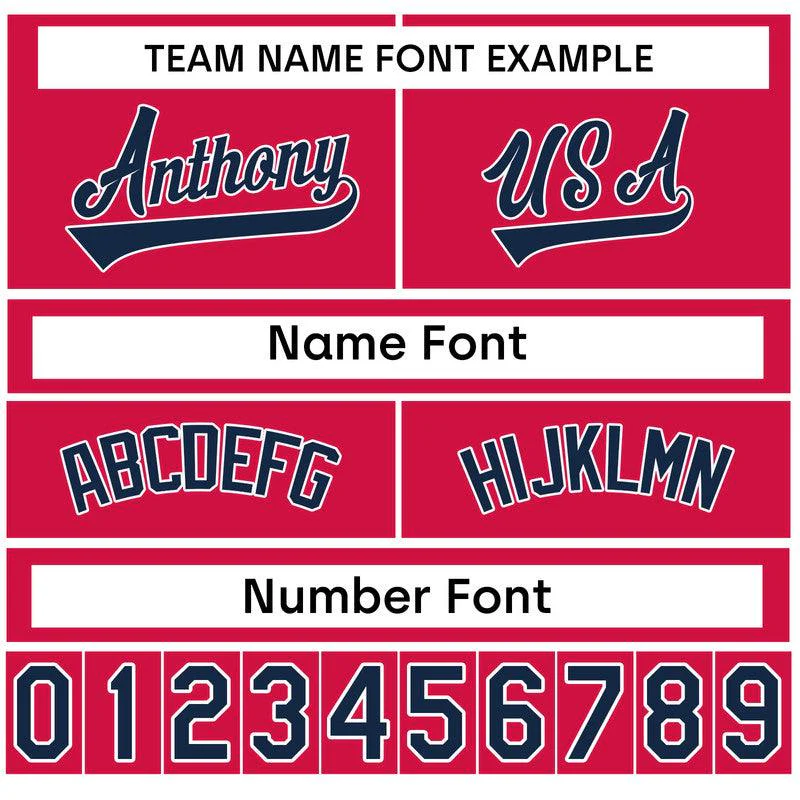 Custom White Red-Navy Authentic Classic Baseball Jersey